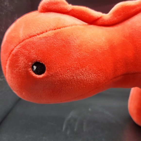 Manhatten Toys Red/Deep Pink Weighted Plush Dinosaur Toy Cute Kids Gift - Picture 4 of 12